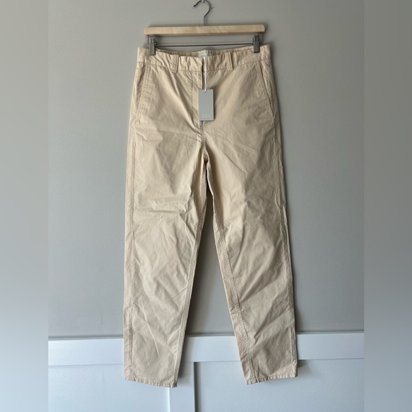 NWT COS Beige High Waist Cotton Trousers – Size 8 / UK 12 / EUR 38